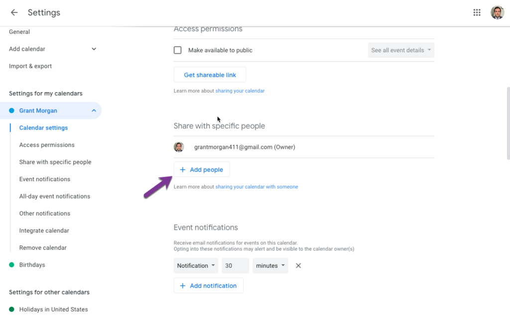 Adding Another Google Calendar to your Account SMS / Text Reminders