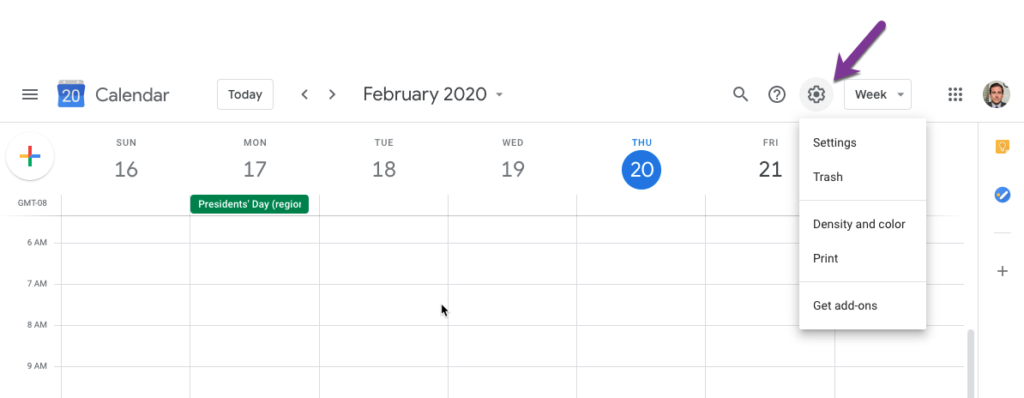 Google Calendar Setting