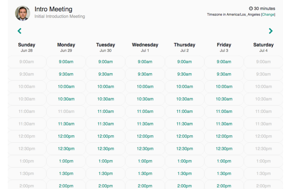 Your Scheduling Calendar