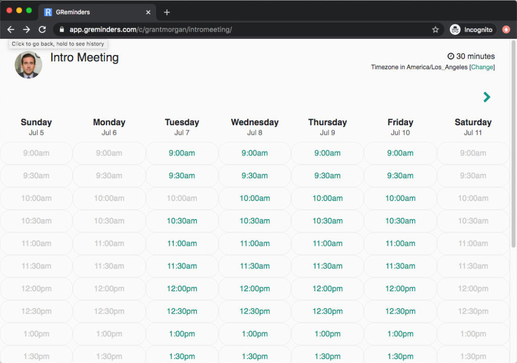 Your online scheduling calendar