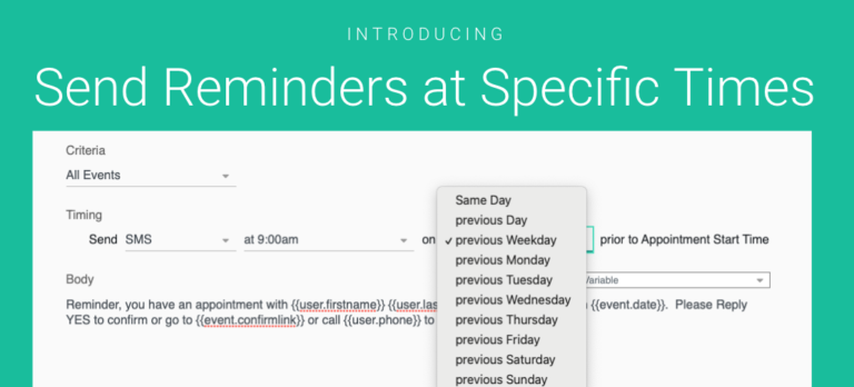 Send Reminders at Specific Times - SMS / Text Reminders for Google