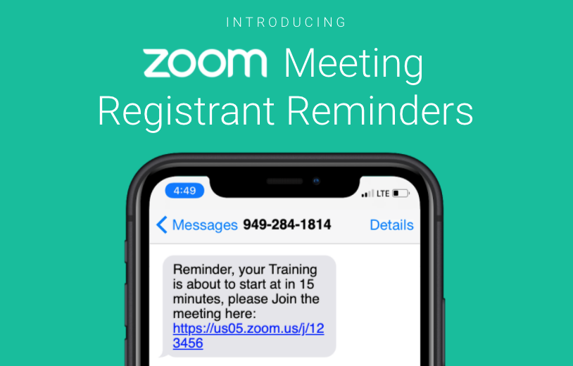 Sending SMS Reminders to Zoom Event Registrants SMS / Text Reminders for Google and Office 365
