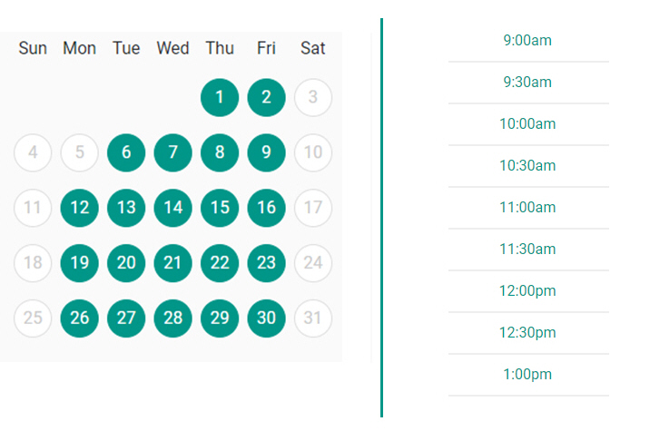 Your scheduling calendar