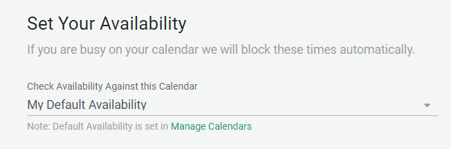 Set Availability