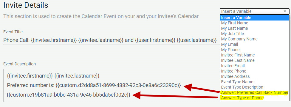 Invite Details