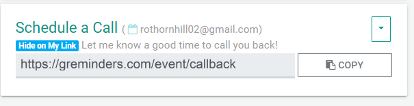 Schedule a call link