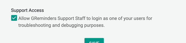 Allow support access