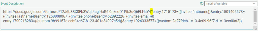 Paste into Event Description