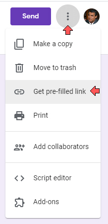 Go to prefilled form