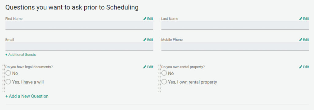 Setting up Questions
