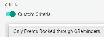 Select Custom Criteria