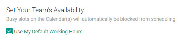 Select Working Hours