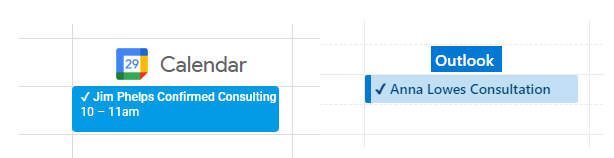 Appointment Confirmation in Google or Outlook Calendars