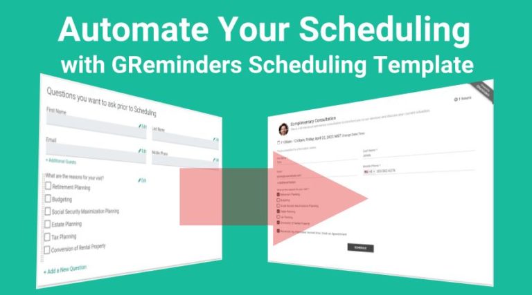 Appointment Schedule Template for Online Scheduling | GReminders