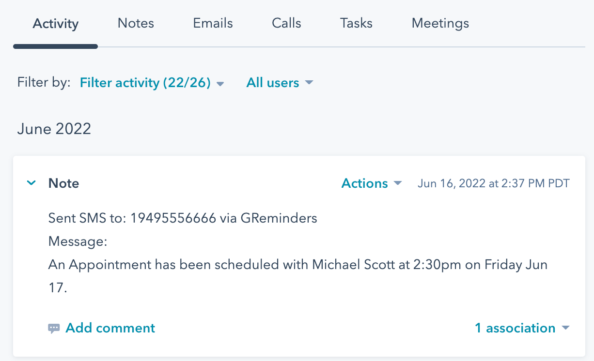 Send SMS Reminders from HubSpot