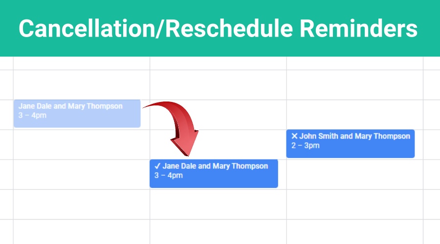 Reschedule and Cancellation Notifications