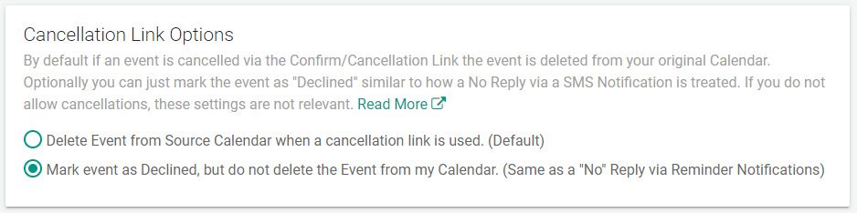 Cancellation Options