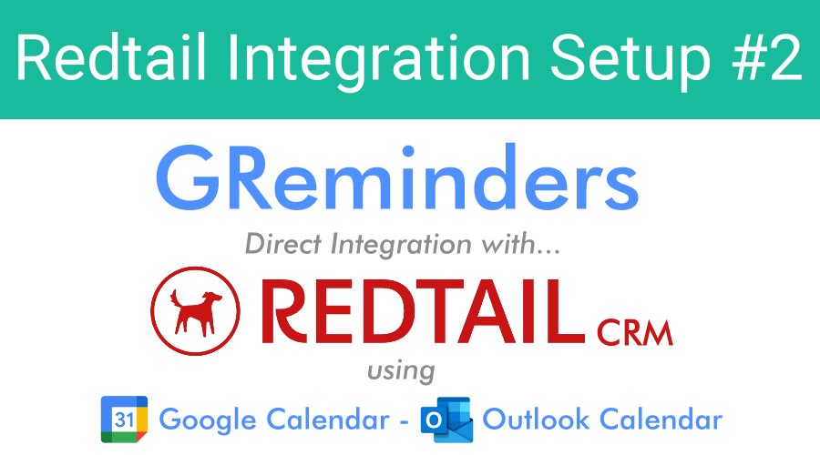 Redtail Integration Setup When You Use Google or Outlook Calendar