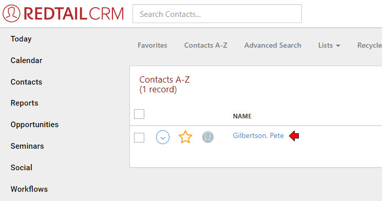 Import New Contact into Redtail