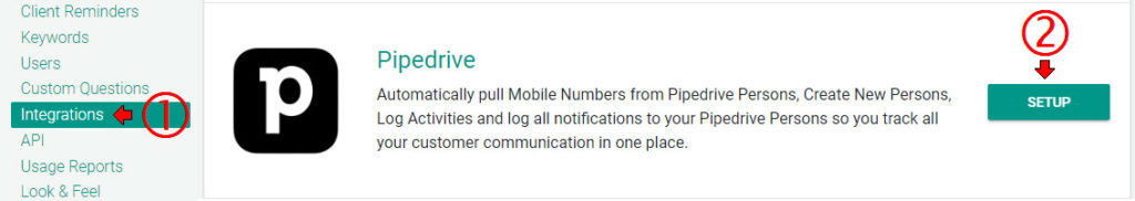 Pipedrive Integration Setup