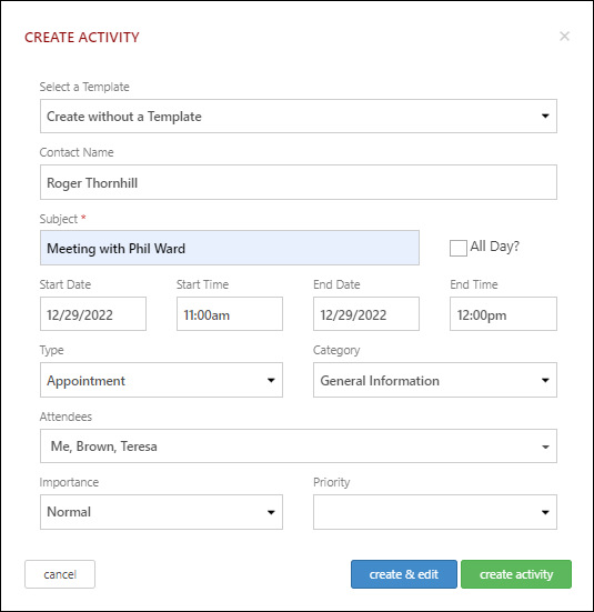 Manually Schedule in Redtail