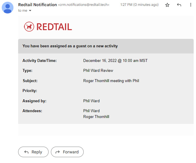 Redtail Notification