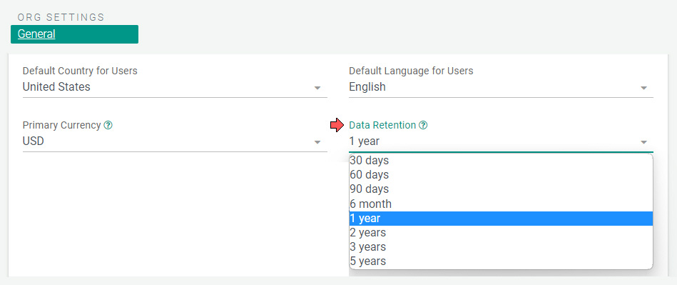 Configure Data Retention