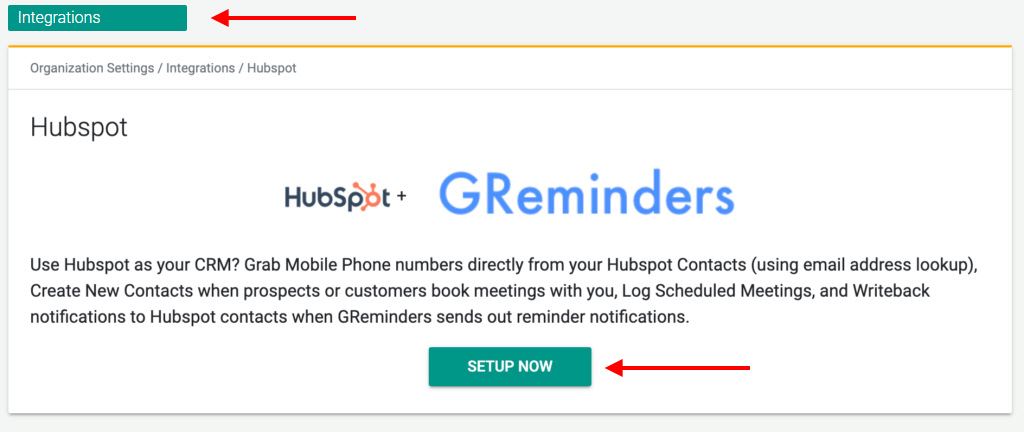 Setting up HubSpot Integration