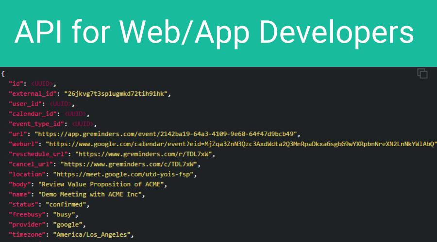 API for developers