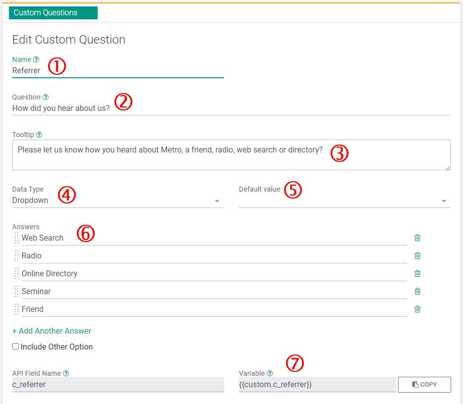 Custom Questions