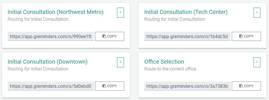 Multiple routing forms