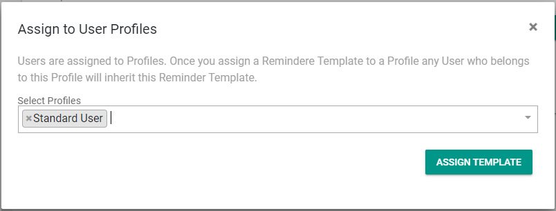 Assign Reminder Template to Profile