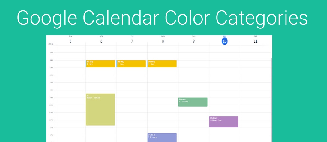 Google Calendar Color Categories SMS Reminders