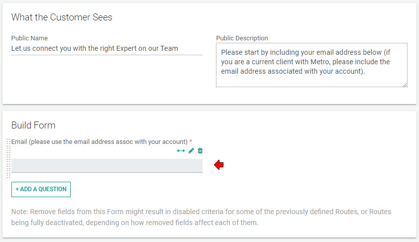 Start a new routing form