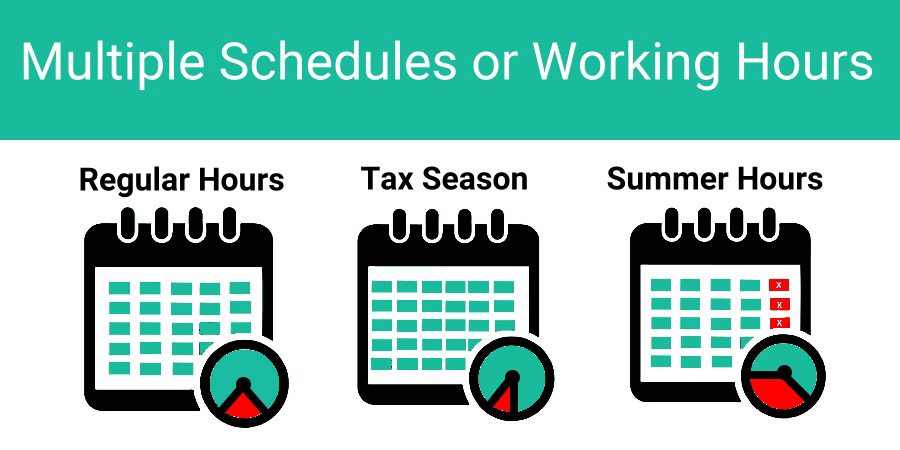 Multiple Working Hours and Schedules