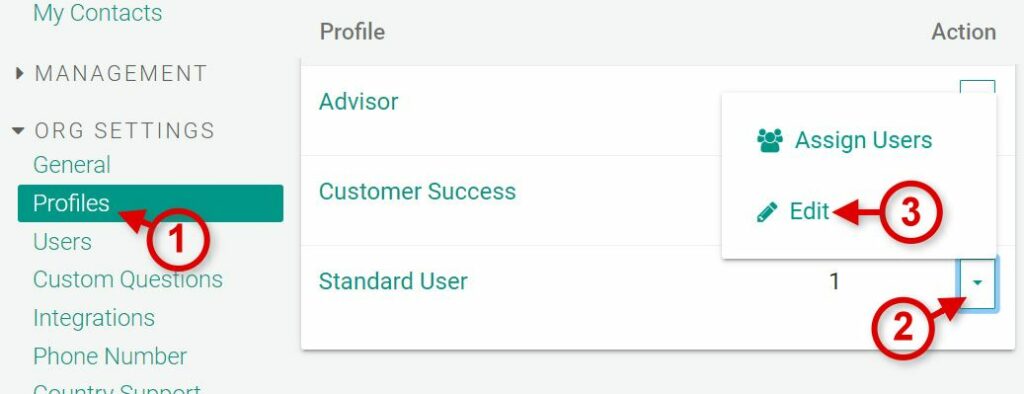 Hiding events for users at the profile level