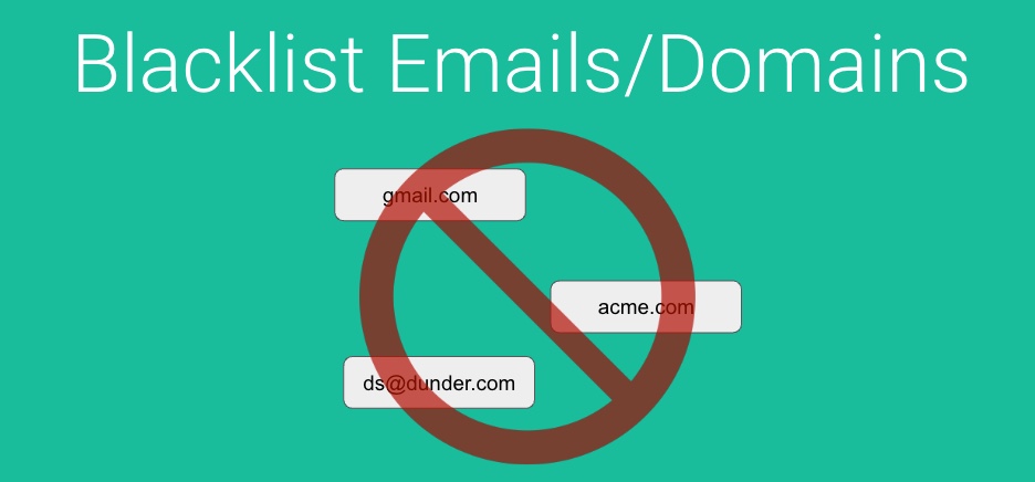Blacklist Emails or Domains from Booking with you