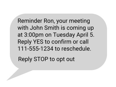 Reply Stop to opt out