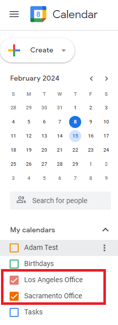 Google Calendars