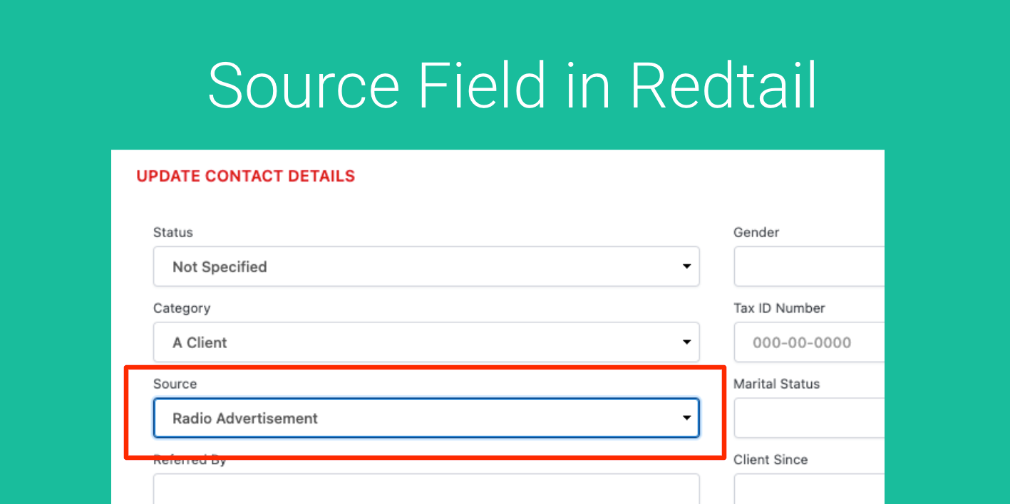 Using the Source Field in Redtail with GReminders