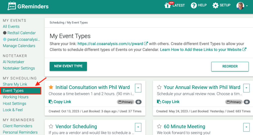 Scheduling and Event Types Overview - End to End Meeting Management ...