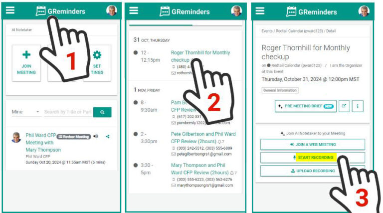Set up your smartphone to record in-person meetings