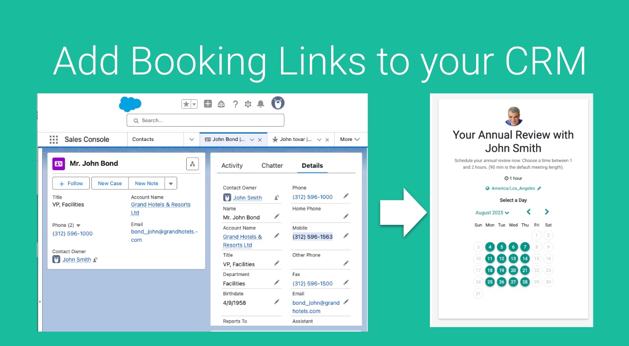 Add Booking Scheduling Links to Salesforce