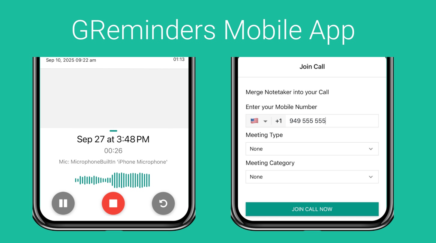 iOS iPhone iPad GReminders Mobile App
