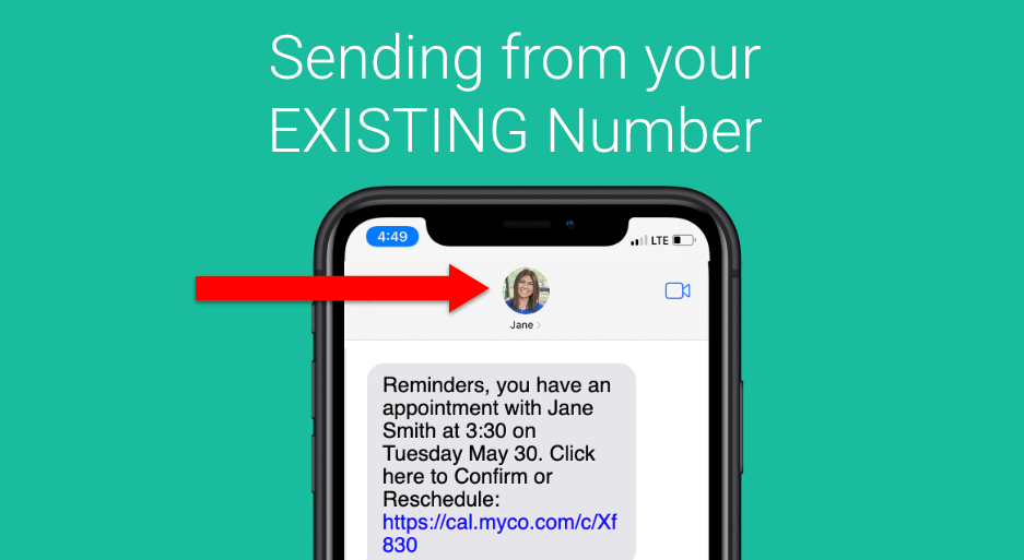 Sending SMS messages from your exiting phone number