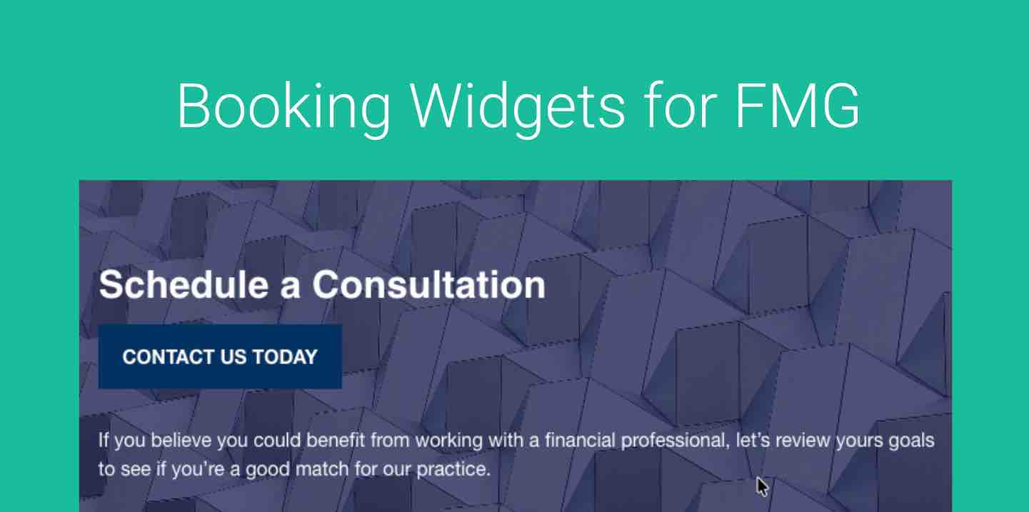 Scheduling Widget for FMG Suite Websites