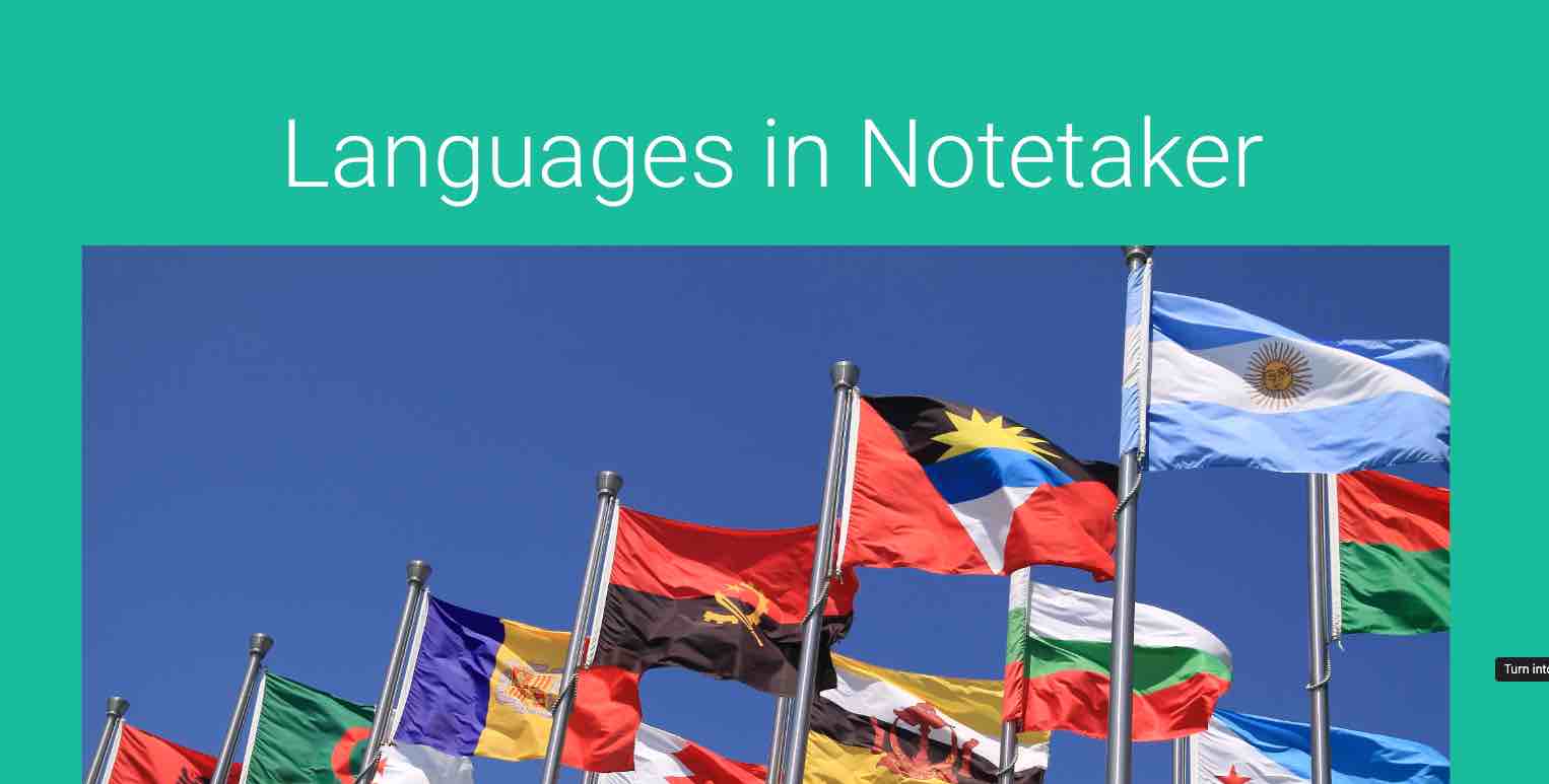 Multi Language Notetaker