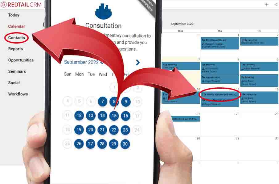 Redtail text reminders for appointments and automated client scheduling